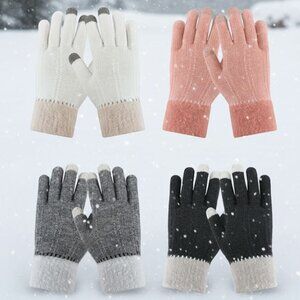 4 Pack Winter Gloves for Women Fleece Lined Touchscreen
